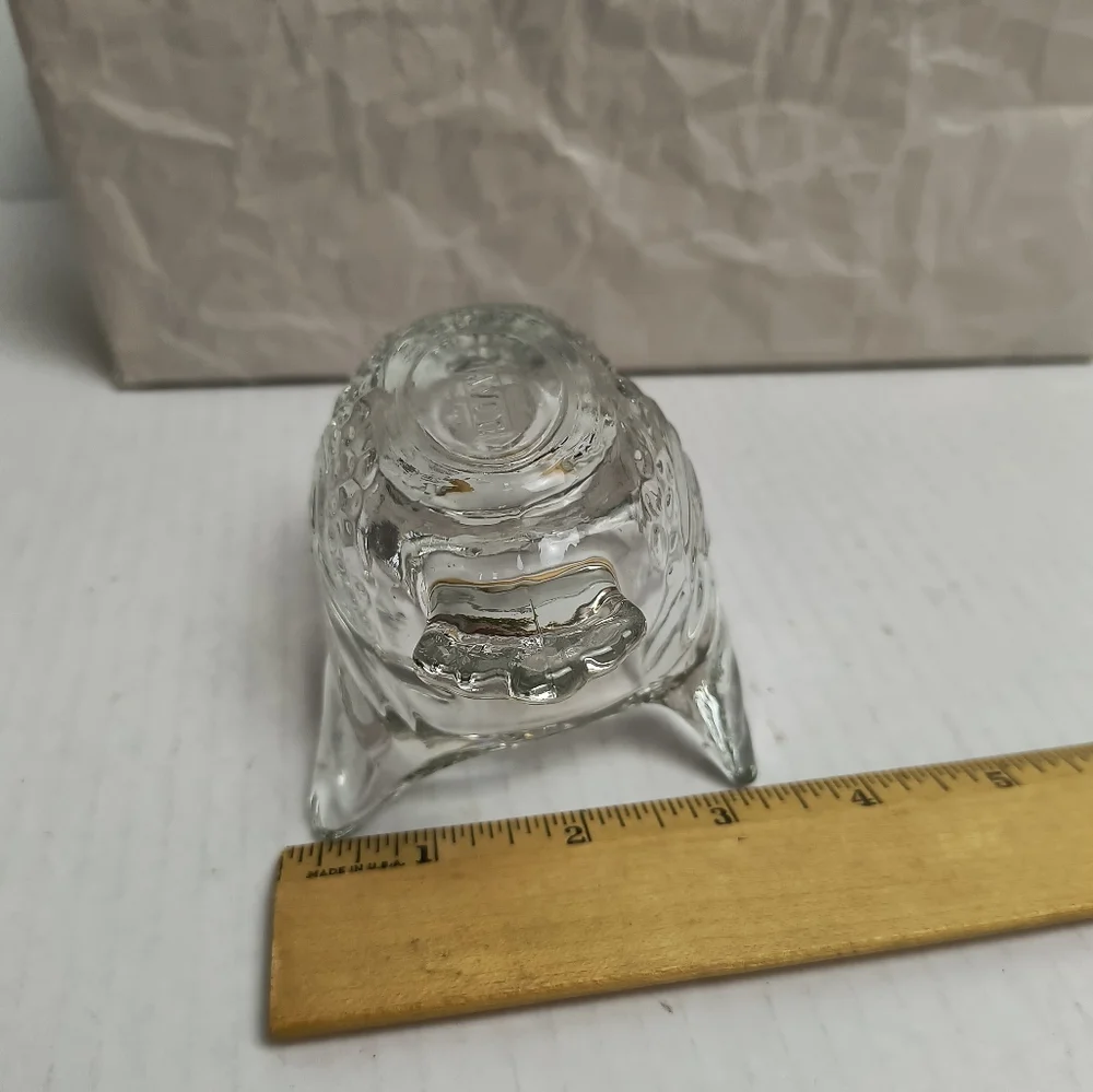 Avon Vintage Clear Glass Dove Candle Holder Genuine